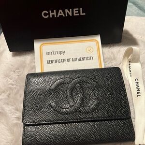 Vintage Chanel Timeless CC  Trifold Wallet